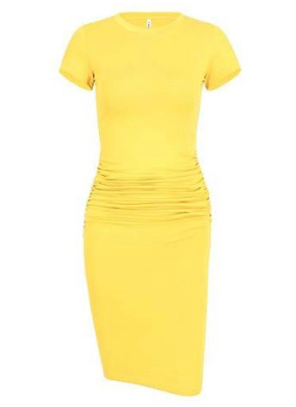 Short Sleeve Ruched Bodycon Sundress