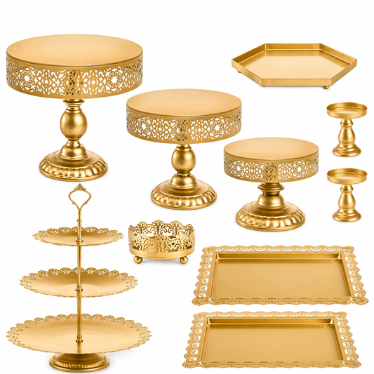Brushed Gold Dessert Stands