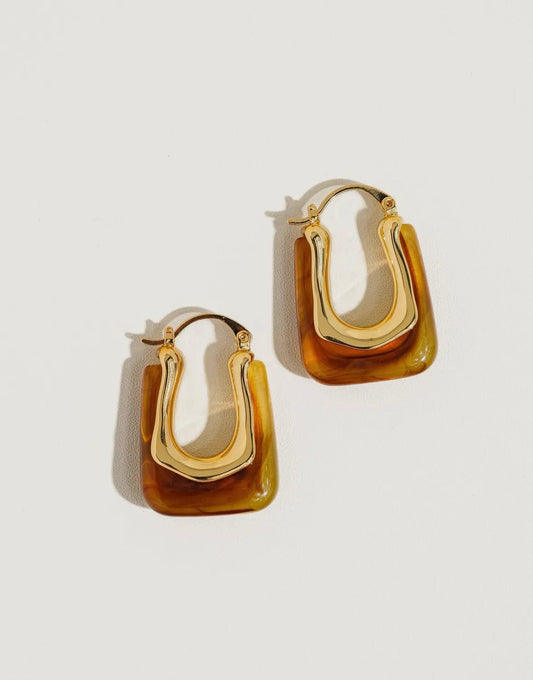 Talia 18K Gold U-Shaped Boho Hoop Earring