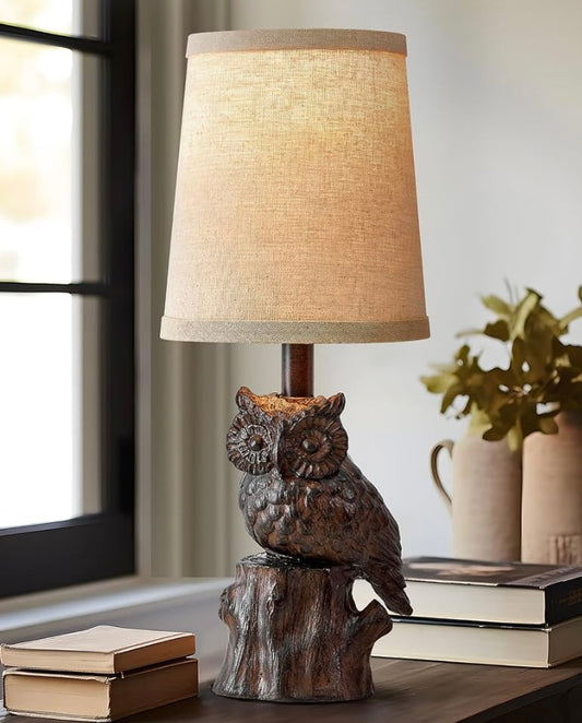Small Owl Table Lamp, 14.25”