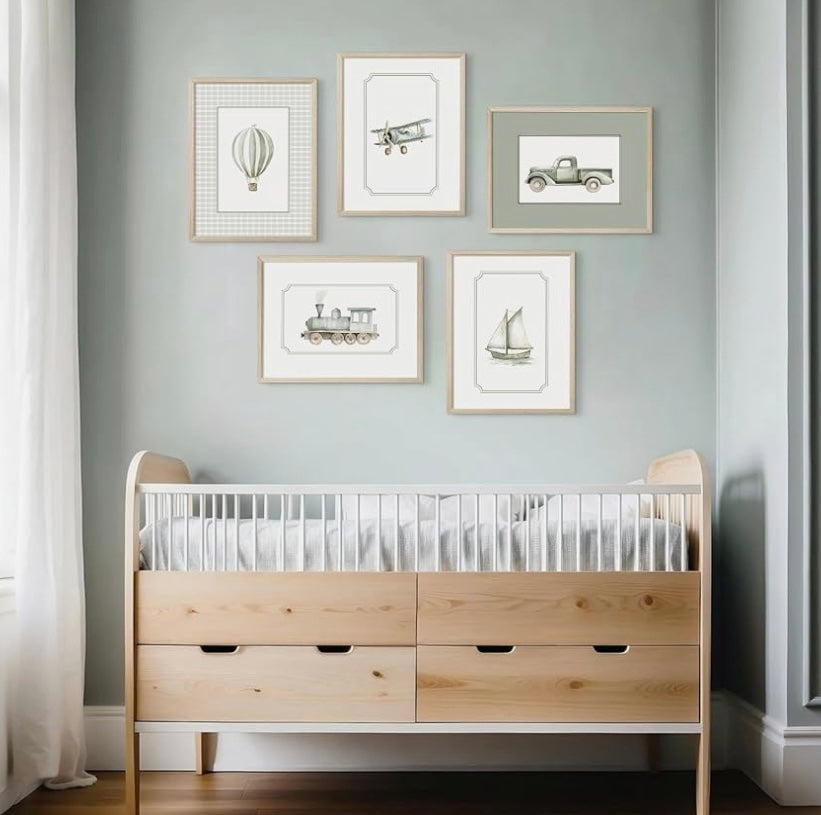 Sage Green Nursery Wall Art, 8x10