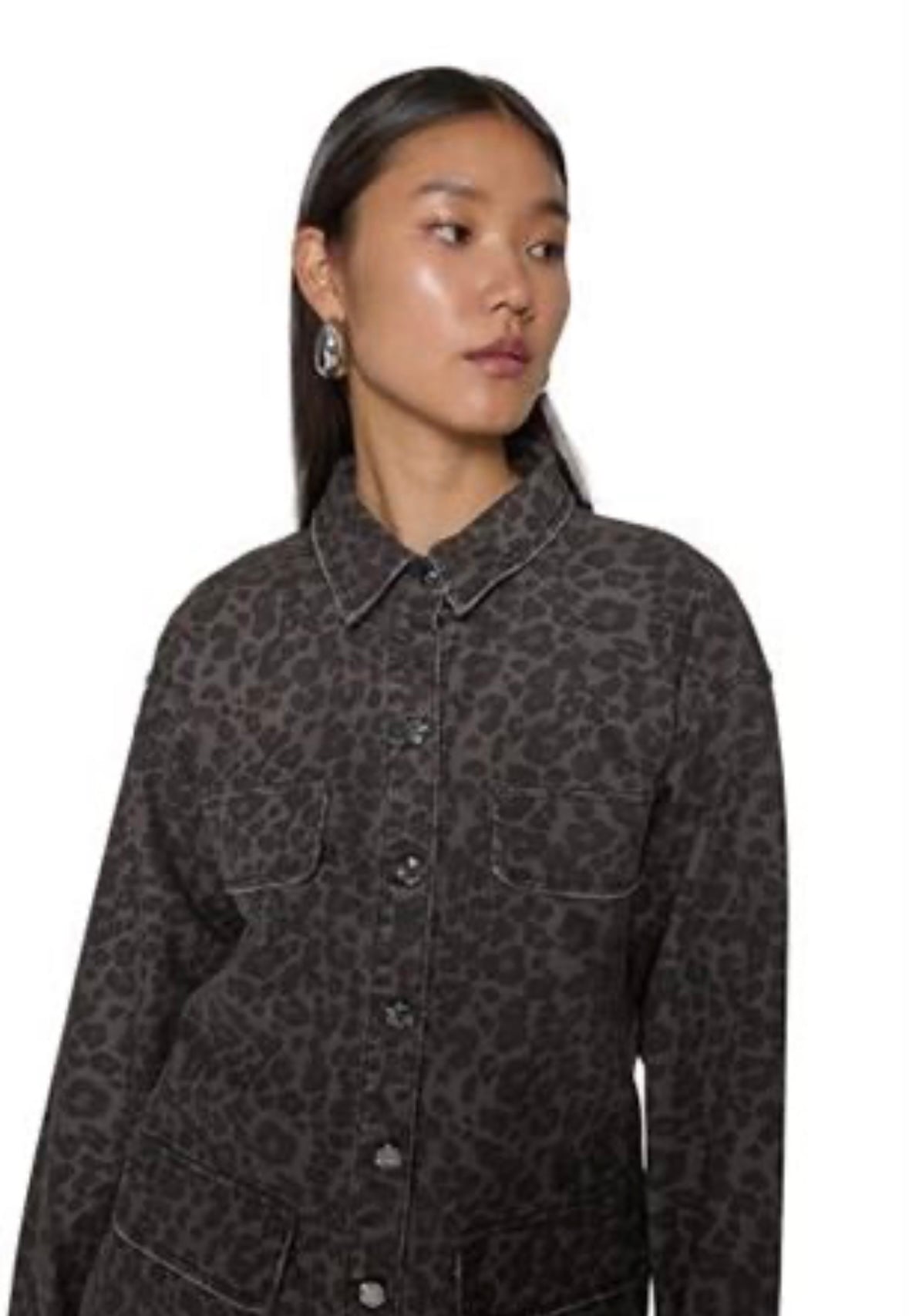 REBECCA MINKOFF Women's Alfie LEOPRD Utility, Grey Leopard