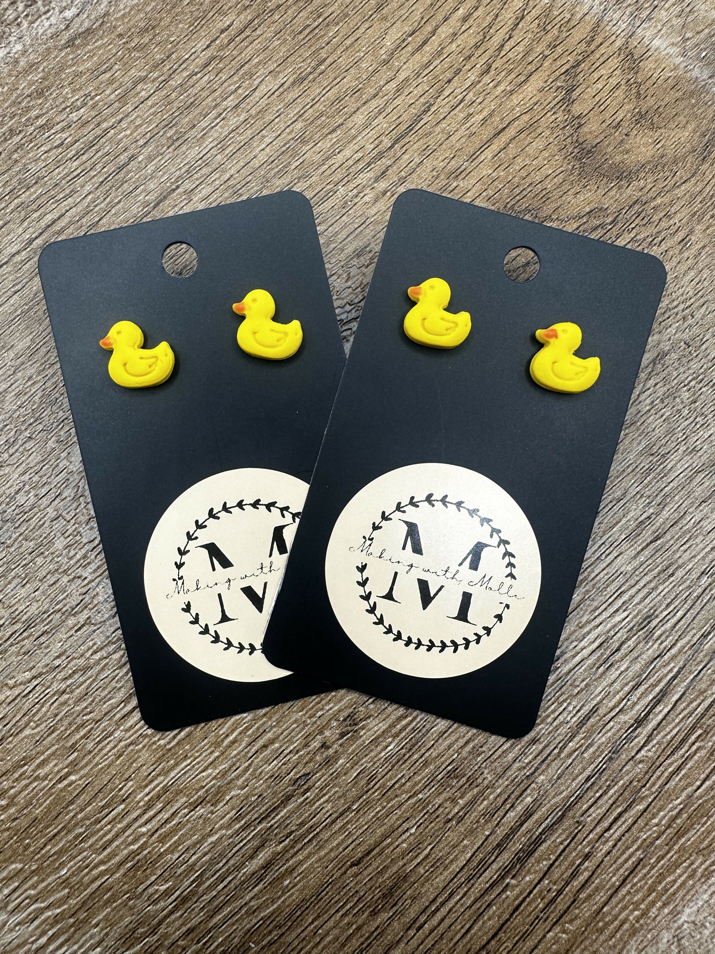 Duck Stud Polymer Clay Earrings