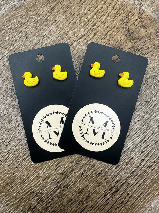 Duck Stud Polymer Clay Earrings