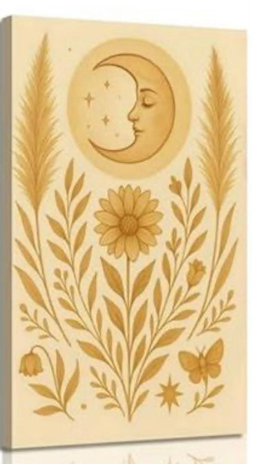 Boho Sun and Moon Wall Art