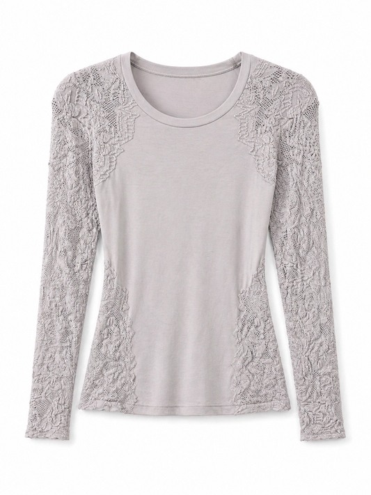 Free People Lace Top, Dusty Rose