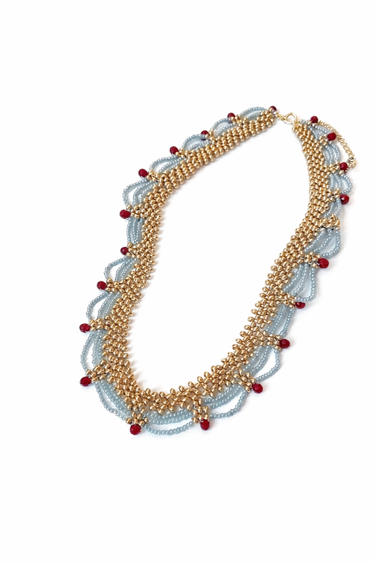 Vintage Looking Multi Layered Beaded Necklace ￼