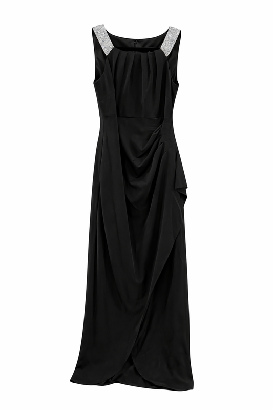 SL NY Embellished-Strap￼Halter Gown