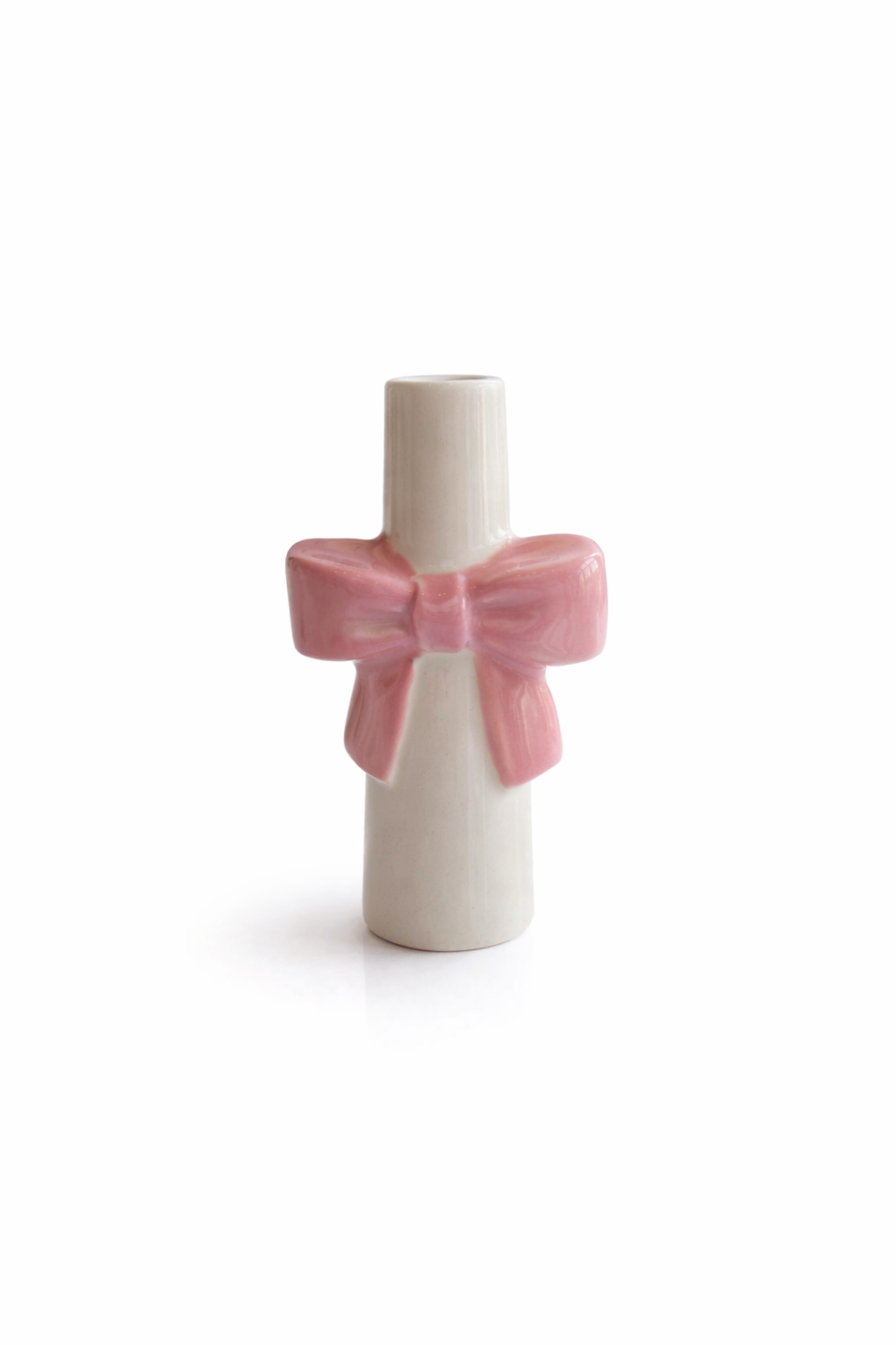 Pink Bow Vase Tiny Ceramic Bud Vases