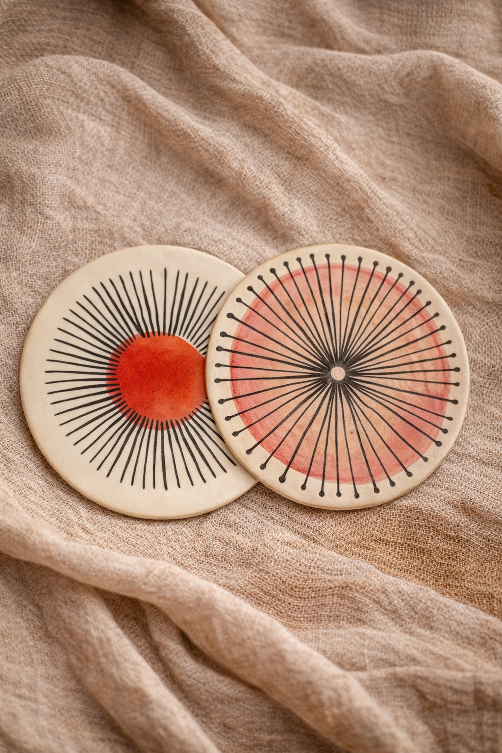 Abstract Art Wood Coasters (Set of 6)