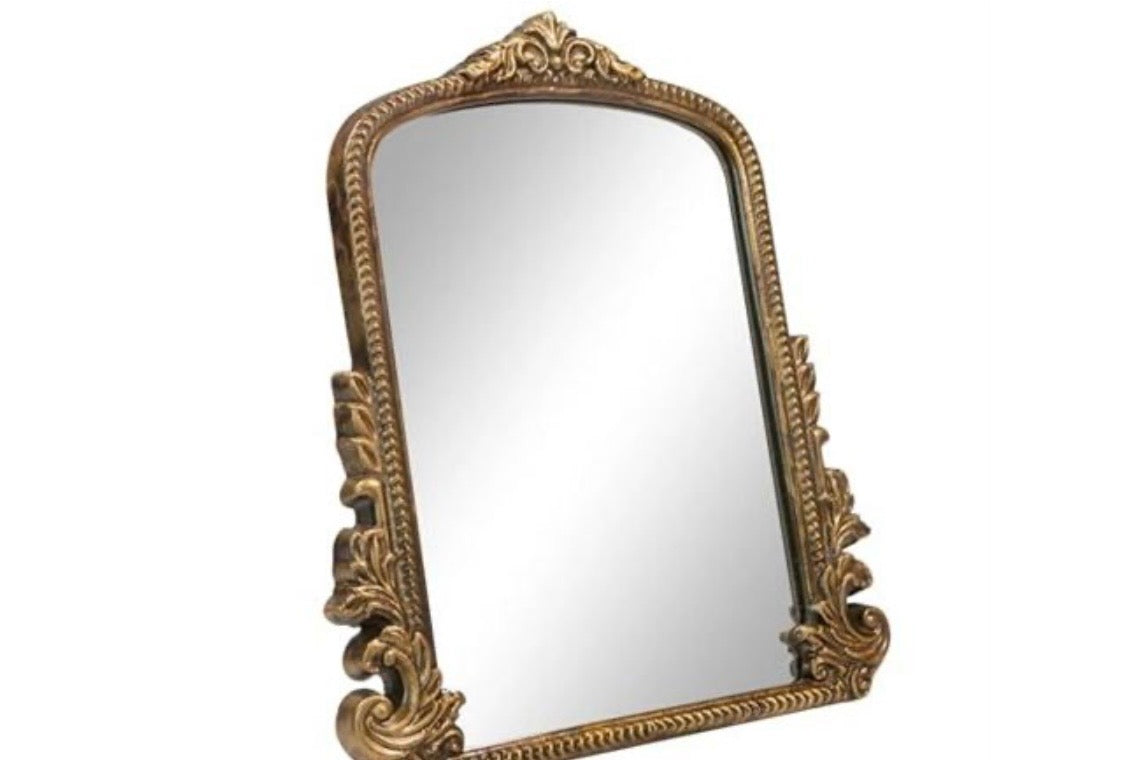 Vintage Gold Makeup Desk Mirror