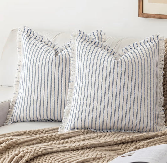 Stripped Fringe Pillows