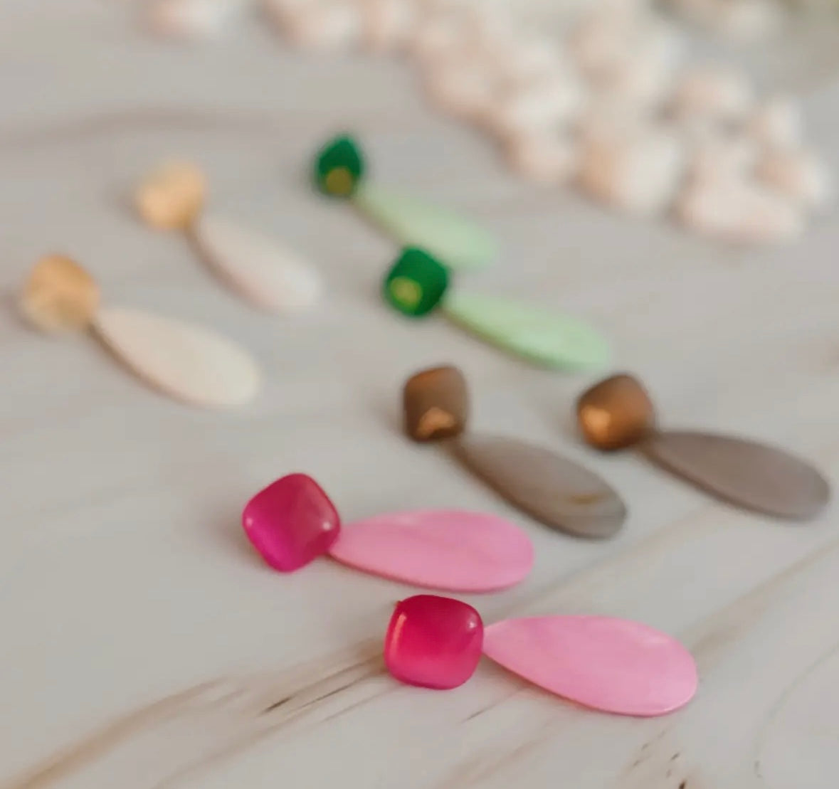 Pastel Breeze Double Stone Earrings