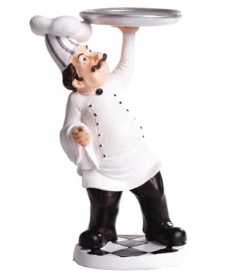 French Chef Figurine Candlestick