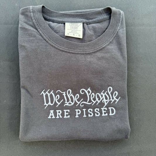 We The People Embroidered T-Shirt