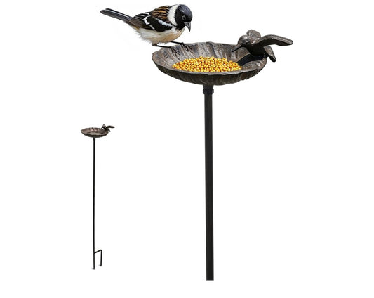 Cast Iron Standing Bird Feeder with Pole