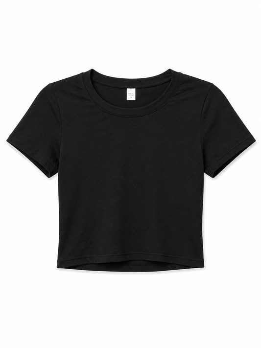 Cropped Black Athletic Wear