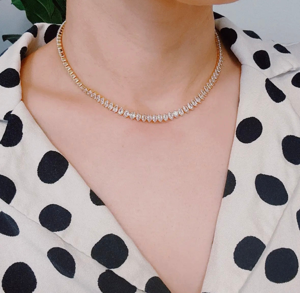 Marquise Cut Sparkle
Tennis Necklace