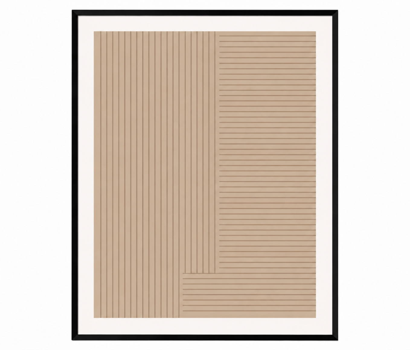 Framed Modern Large Black and WhiteAbstract Wall Art