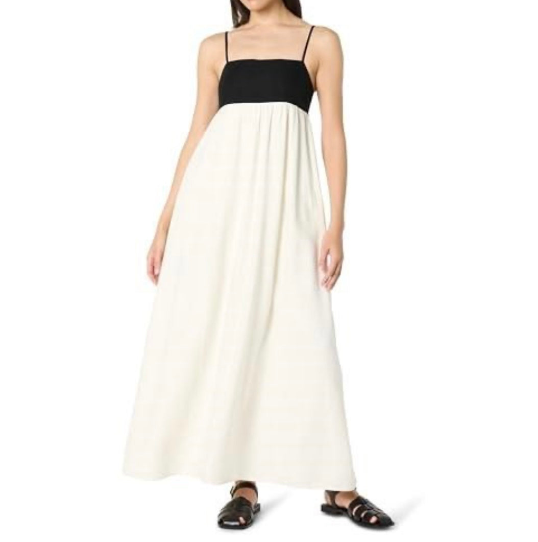 Colorblock Strappy Maxi Dress