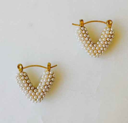 V Shape Classy Hoop Earrings