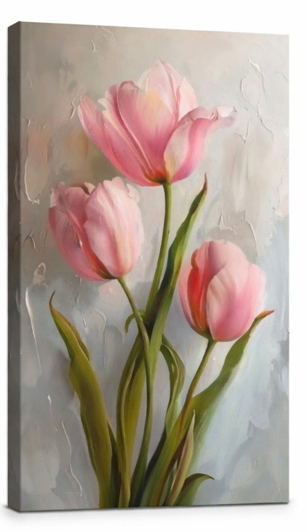 Tulip Floral Wall Art Canvas