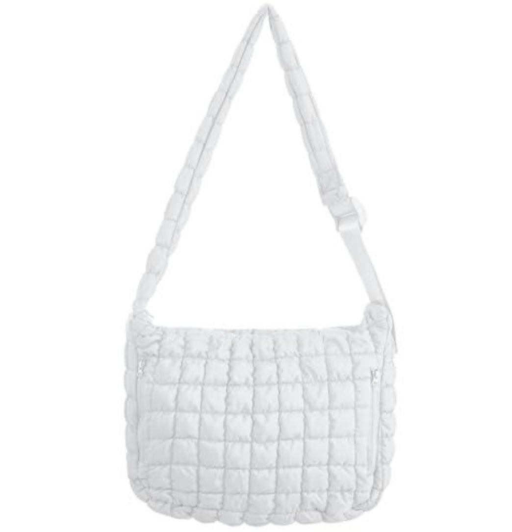 Large Puffer Tote Crossbody Bag