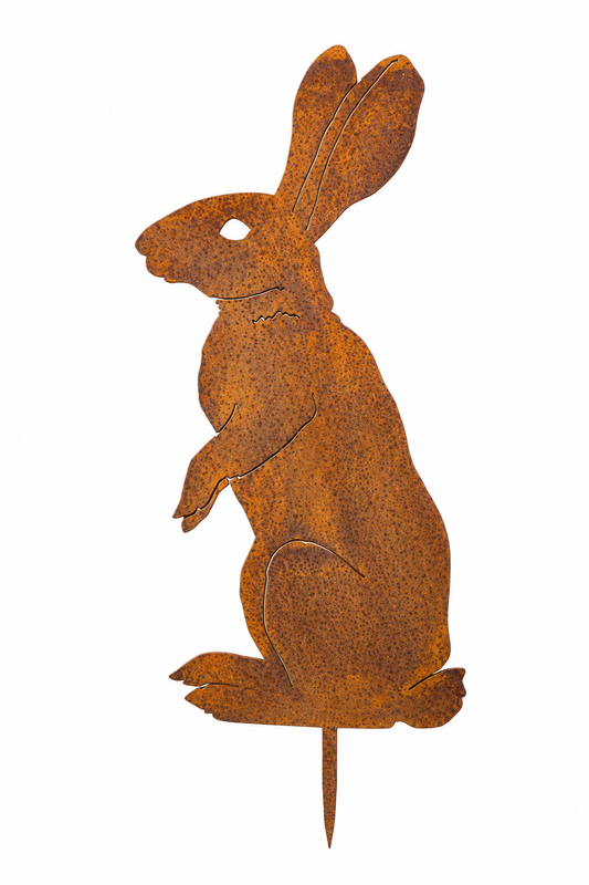 Rusty Bunny Garden Stakes