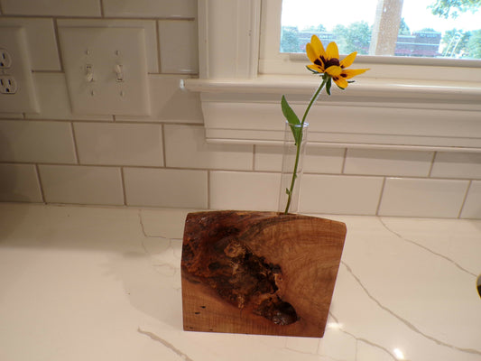 Spalted Maple Wood Test Tube Vase