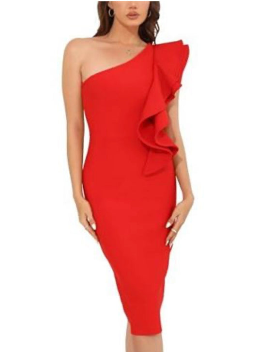 Vintage One Shoulder Midi