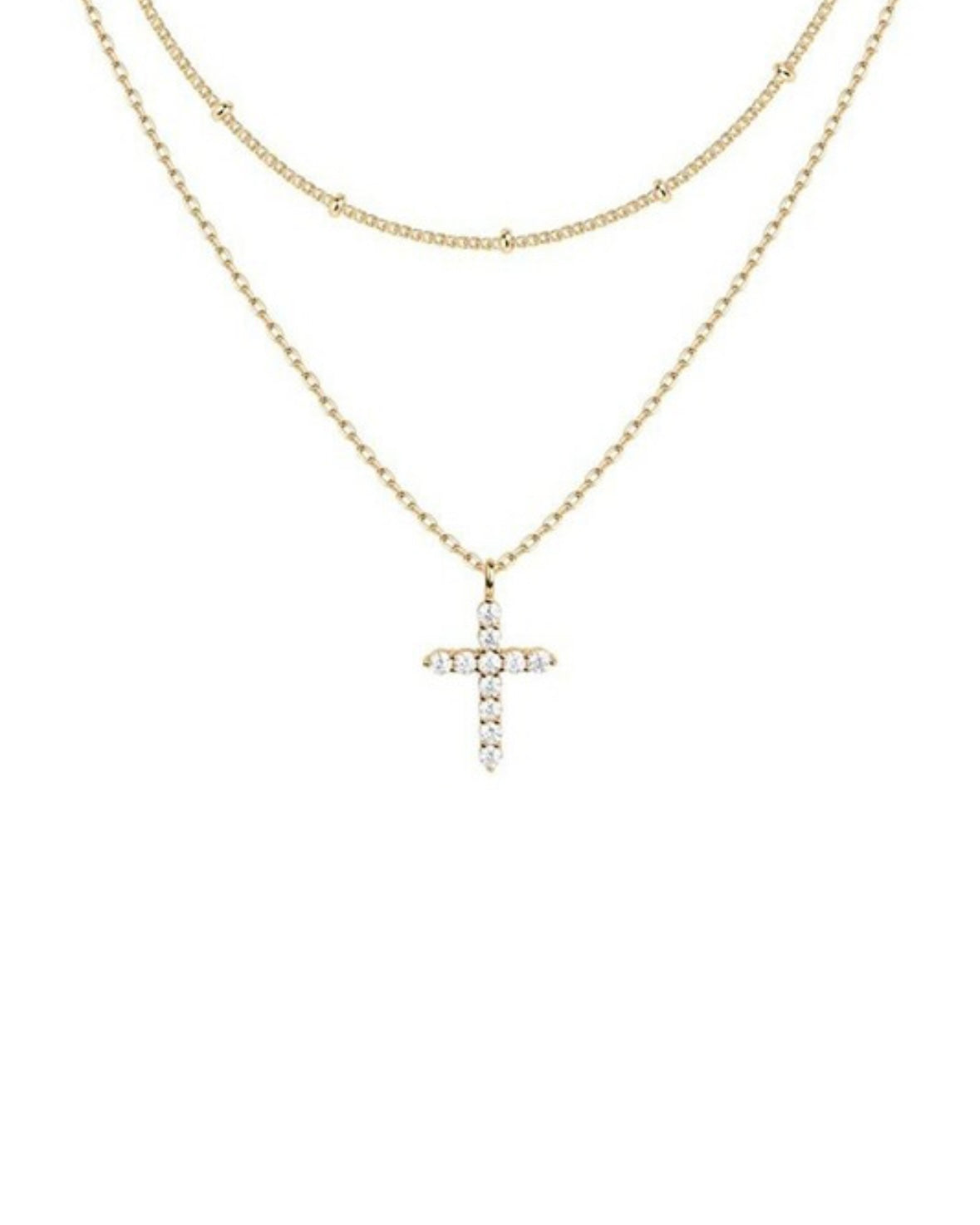 Cross Stack Necklace