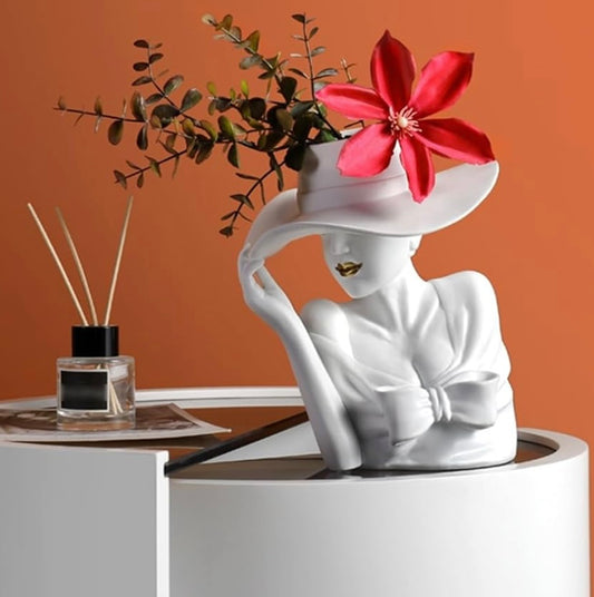White Ceramic Flower Vase