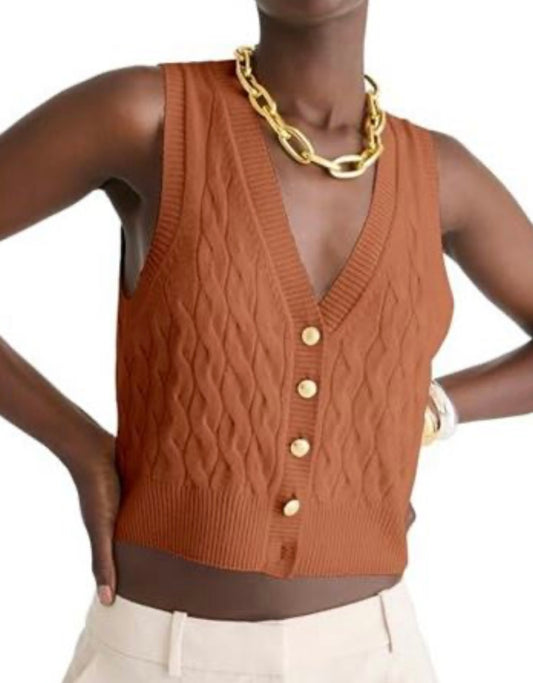 Cable Knit Sweater Vest