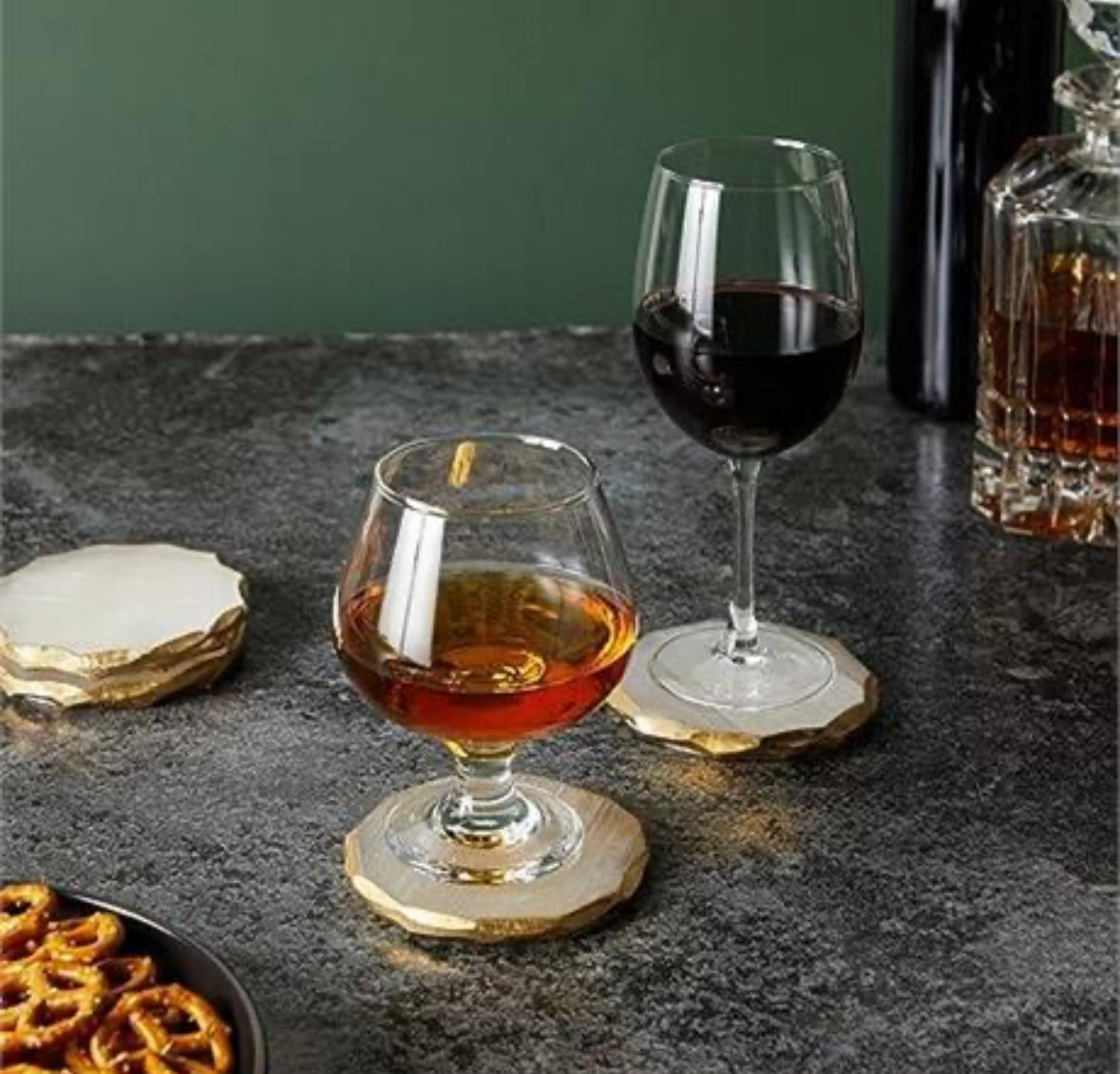 Natural Selenite Crystal Coasters