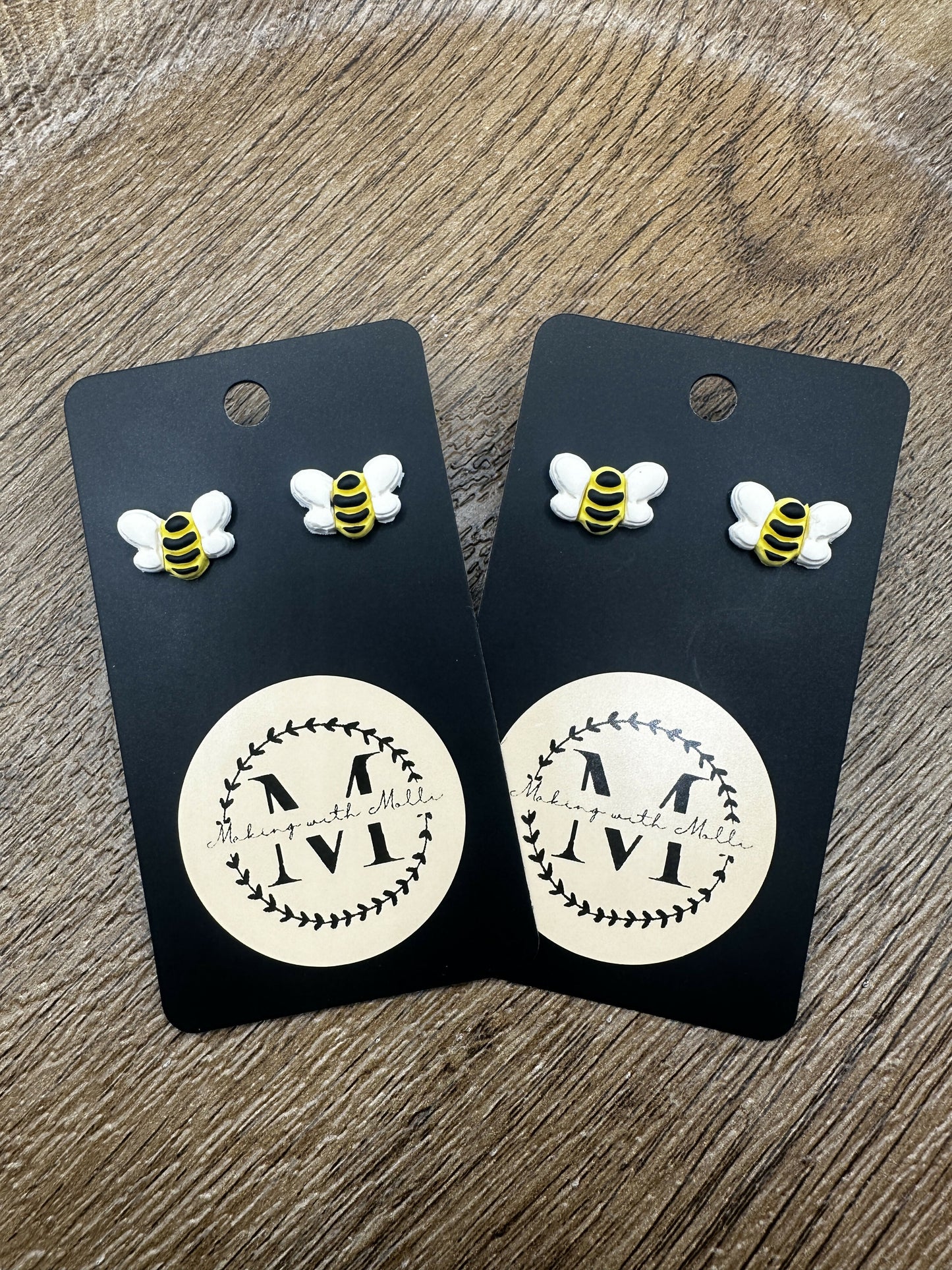 Bee Stud Polymer Clay Earrings