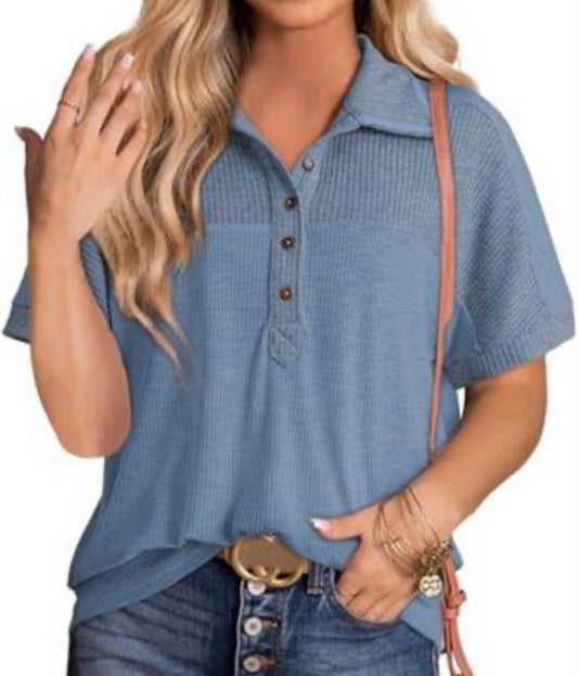 Women Summer Top, V Neck Knit Casual Short Sleeve