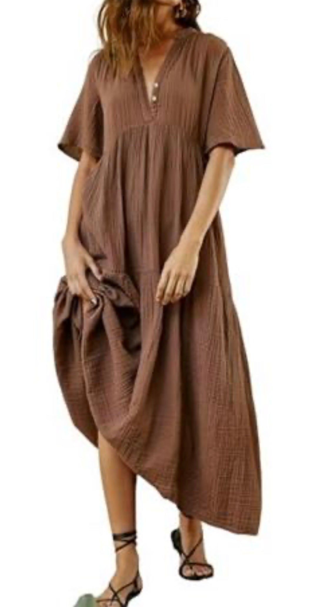 Cotton Flowy Maxi Dress