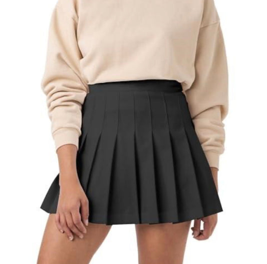 High Waisted Pleated Tennis Skirt