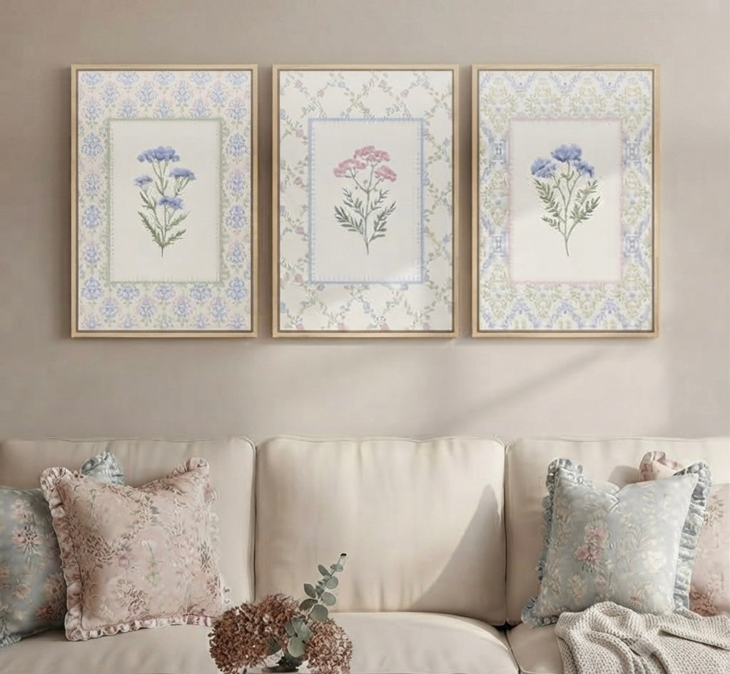 Wildflower Botanical Framed Canvas