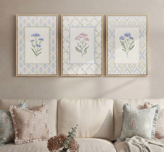 Wildflower Botanical Framed Canvas