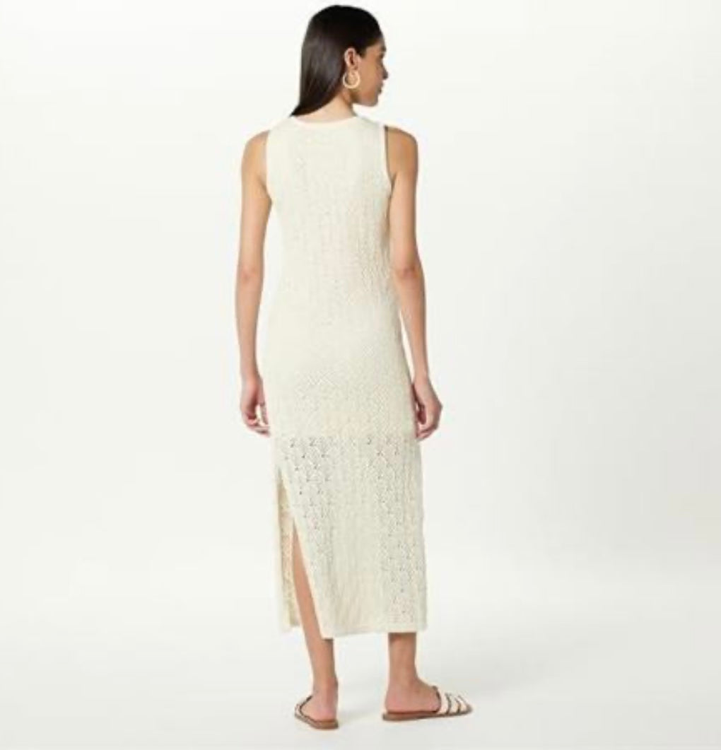 Crochet Maxi Dress, Whisper White