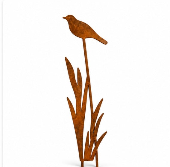 Bird & Lead Rustic Garden Stakes