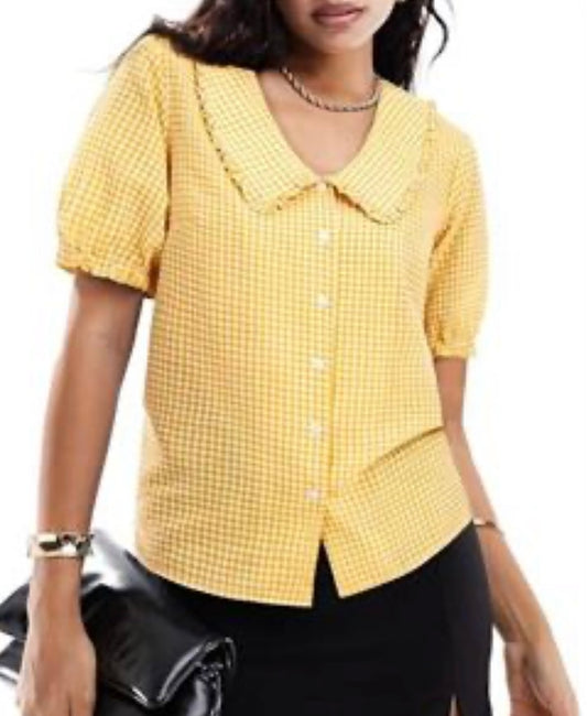 Puff Sleeve Blouses with Peter Pan Collar