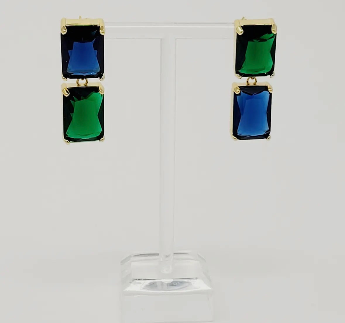 Princess Double Jeweled Earrings