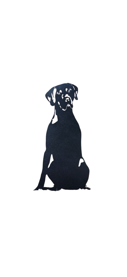 Lab Black Garden Stake