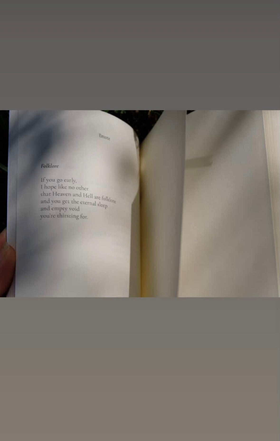 Emote (a poetry collection)