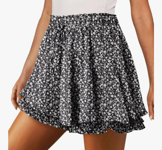 Chiffon Ruffle Skort