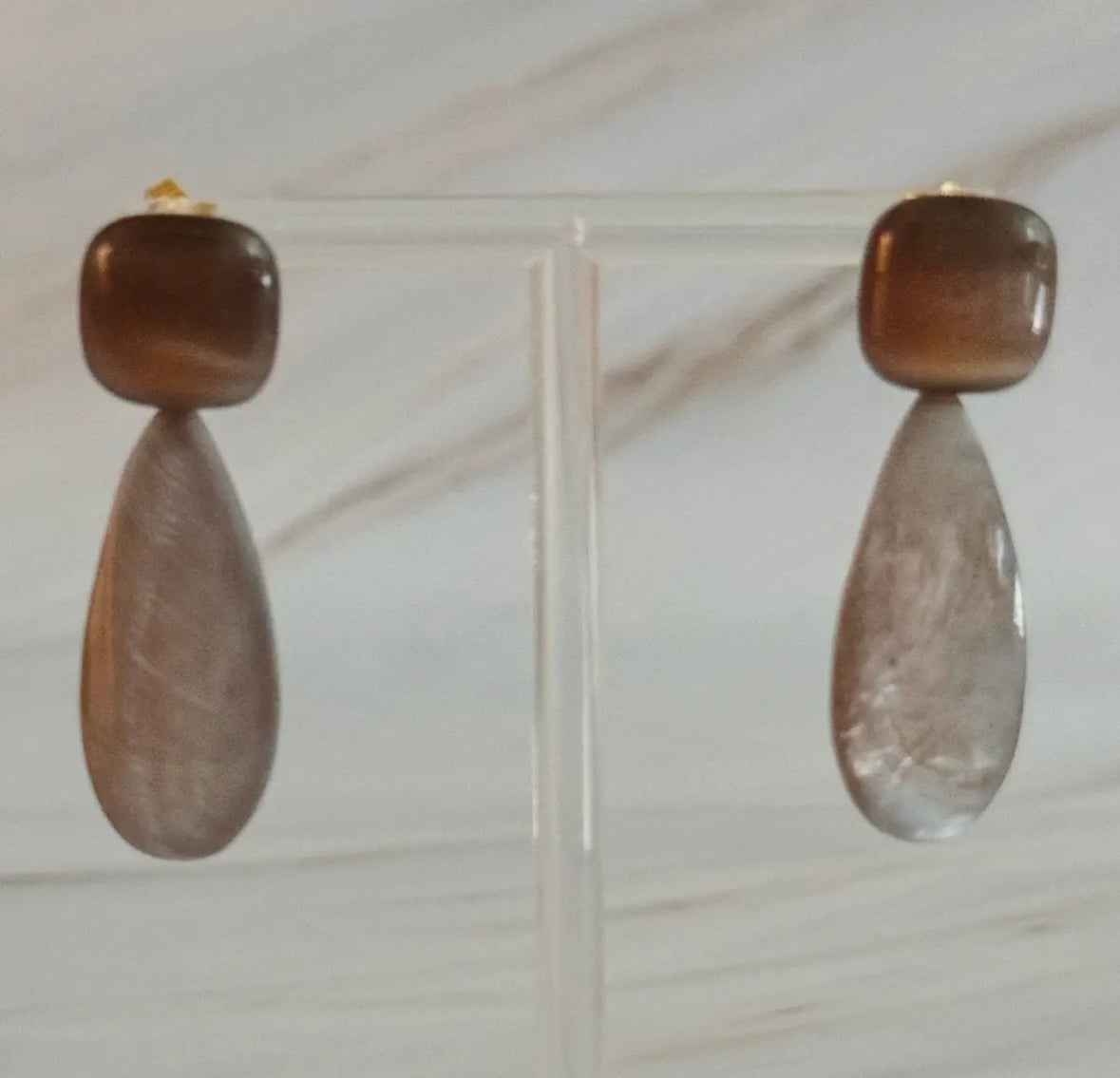 Pastel Breeze Double Stone Earrings
