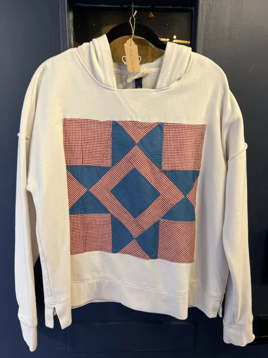 Barn Quilt Hooded Sweatshirt