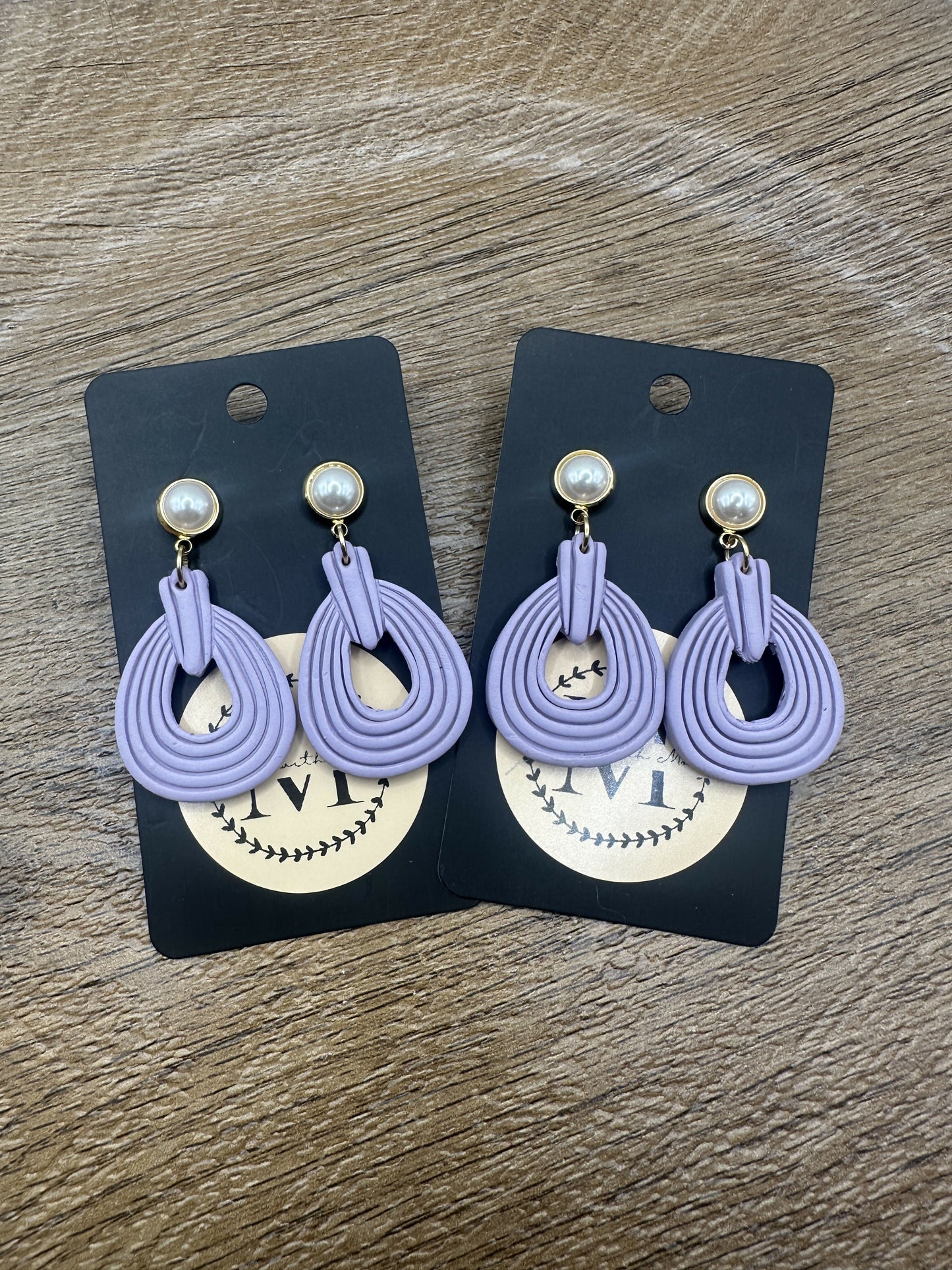 Lila Polymer Clay Earrings